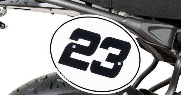 Tabella Portanumero In Alluminio Moto Epoca Cafe Enduro Scrambler