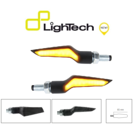 LIGHTECH COPPIA INDICATORI FRECCE LED FRE931 NER OMOLOGATE