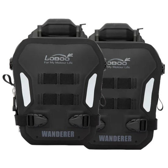 LOBOO COPPIA BORSE GONFIABILI BARRE PARAMOTORE WANDERER PARACOLPI MOTO