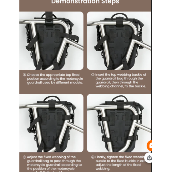 LOBOO COPPIA BORSE GONFIABILI BARRE PARAMOTORE WANDERER PARACOLPI MOTO