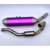 SCALVINI SCARICO COMPLETO MARMITTA RACING FANTIC XEF XMF 125 2021-2022 PURPLE-INOX