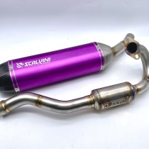 SCALVINI SCARICO COMPLETO MARMITTA RACING BETA T 125 LC 4T 2023-2024 MOTORE TAYO PURPLE-CARBON SCALVINI SCARICO COMPLETO MARMITTA RACING BETA T 125 LC 4T 2023-2024 MOTORE TAYO PURPLE-CARBON