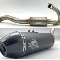 SCALVINI SCARICO COMPLETO MARMITTA RACING FANTIC XEF XMF 125 2023-2024 CARBONIO