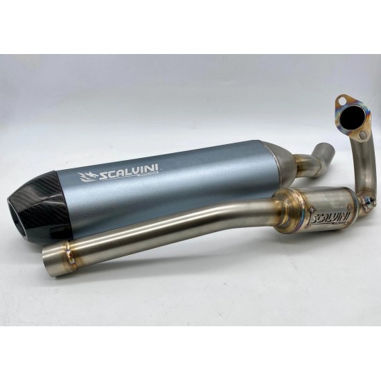 SCALVINI SCARICO COMPLETO MARMITTA RACING BETA RR 125 LC 4T 2025 EURO 5+ TITANIUM GREY-CARBON TAYO SCALVINI SCARICO COMPLETO MARMITTA RACING BETA RR 125 LC 4T 2025 EURO 5+ TITANIUM GREY-CARBON TAYO