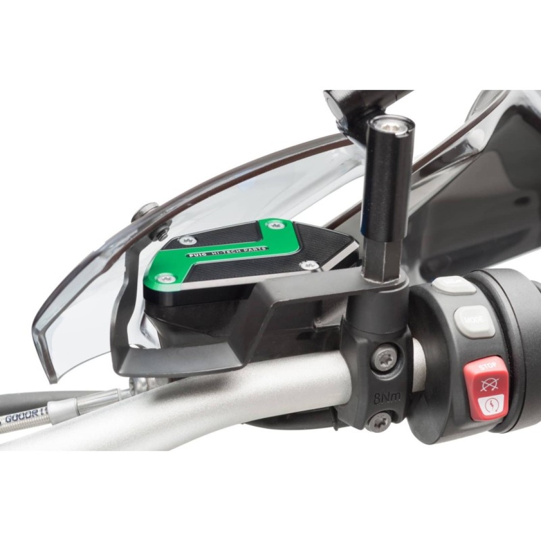 Protezione Leva Frizione Puig 3877R - Colore Rosso, Per Moto, Sistema Di Regolazione Bidirezionale