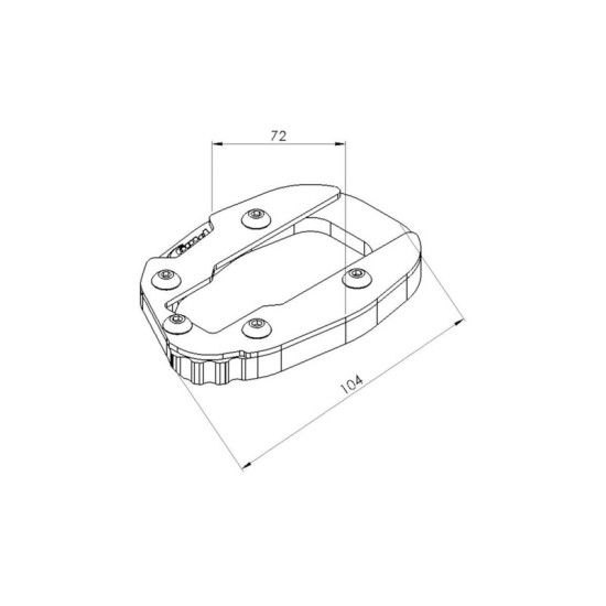 PUIG ESTENSIONE CAVALLETTO CON SOSPENSIONE STANDARD DUCATI MULTISTRADA V4 2021-2023 NERO