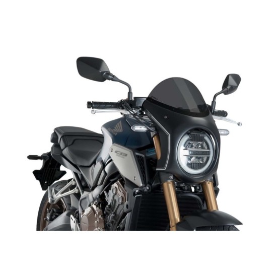 PUIG CUPOLINO SEMICARENATO HONDA CB650R NEO SPORTS CAFE 2019-2023 FUME SCURO-NERO PUIG CUPOLINO SEMICARENATO HONDA CB650R NEO SPORTS CAFE 2019-2023 FUME SCURO-NERO