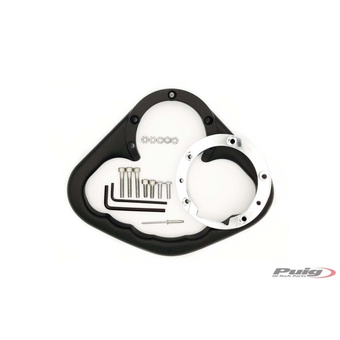 Puig Bulloneria Per Maniglia In Alluminio CNC Nero, Ricambio Moto Di Alta Qualità - 3