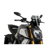 PUIG CUPOLINO NAKED N.G. SPORT REGOLABILE DUCATI DIAVEL 1260 2019-2022 FUME SCURO PUIG CUPOLINO NAKED N.G. SPORT REGOLABILE DUCATI DIAVEL 1260 2019-2022 FUME SCURO