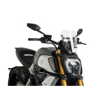 PUIG CUPOLINO NAKED N.G. SPORT REGOLABILE DUCATI DIAVEL 1260 2019-2022 TRASPARENTE PUIG CUPOLINO NAKED N.G. SPORT REGOLABILE DUCATI DIAVEL 1260 2019-2022 TRASPARENTE