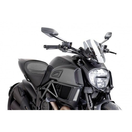 PUIG CUPOLINO NAKED N.G. SPORT REGOLABILE DUCATI DIAVEL 2014-2018 FUME CHIARO PUIG CUPOLINO NAKED N.G. SPORT REGOLABILE DUCATI DIAVEL 2014-2018 FUME CHIARO