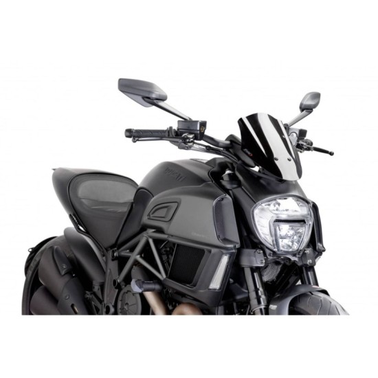 PUIG CUPOLINO NAKED N.G. SPORT REGOLABILE DUCATI DIAVEL 2014-2018 NERO PUIG CUPOLINO NAKED N.G. SPORT REGOLABILE DUCATI DIAVEL 2014-2018 NERO