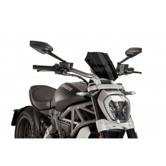 PUIG CUPOLINO NAKED N.G. SPORT REGOLABILE DUCATI X DIAVEL 2016-2018 FUME SCURO PUIG CUPOLINO NAKED N.G. SPORT REGOLABILE DUCATI X DIAVEL 2016-2018 FUME SCURO