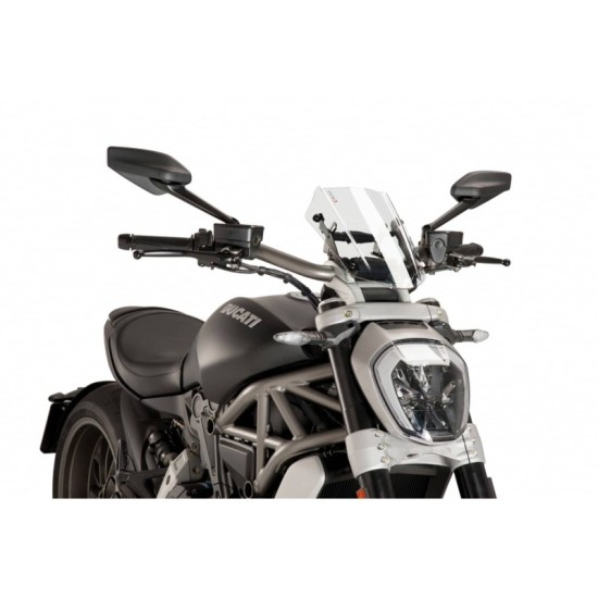 PUIG CUPOLINO NAKED N.G. SPORT REGOLABILE DUCATI X DIAVEL 2016-2018 TRASPARENTE PUIG CUPOLINO NAKED N.G. SPORT REGOLABILE DUCATI X DIAVEL 2016-2018 TRASPARENTE