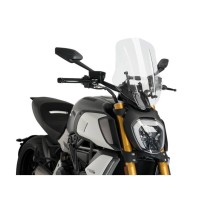 PUIG CUPOLINO NAKED N.G. TOURING REGOLABILE DUCATI DIAVEL 1260 2019-2022 TRASPARENTE PUIG CUPOLINO NAKED N.G. TOURING REGOLABILE DUCATI DIAVEL 1260 2019-2022 TRASPARENTE
