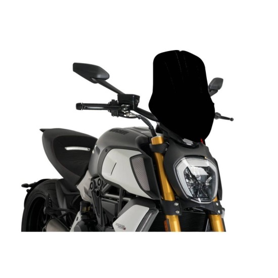 PUIG CUPOLINO NAKED N.G. TOURING REGOLABILE DUCATI DIAVEL 1260S 2019-2022 NERO PUIG CUPOLINO NAKED N.G. TOURING REGOLABILE DUCATI DIAVEL 1260S 2019-2022 NERO