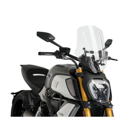 PUIG CUPOLINO NAKED N.G. TOURING REGOLABILE DUCATI DIAVEL 1260S 2019-2022 TRASPARENTE PUIG CUPOLINO NAKED N.G. TOURING REGOLABILE DUCATI DIAVEL 1260S 2019-2022 TRASPARENTE
