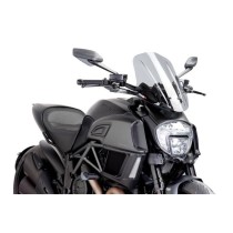 PUIG CUPOLINO NAKED N.G. TOURING REGOLABILE DUCATI DIAVEL 2014-2018 FUME CHIARO PUIG CUPOLINO NAKED N.G. TOURING REGOLABILE DUCATI DIAVEL 2014-2018 FUME CHIARO