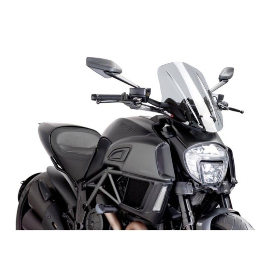 PUIG CUPOLINO NAKED N.G. TOURING REGOLABILE DUCATI DIAVEL 2014-2018 FUME CHIARO PUIG CUPOLINO NAKED N.G. TOURING REGOLABILE DUCATI DIAVEL 2014-2018 FUME CHIARO