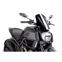 PUIG CUPOLINO NAKED N.G. TOURING REGOLABILE DUCATI DIAVEL 2014-2018 NERO PUIG CUPOLINO NAKED N.G. TOURING REGOLABILE DUCATI DIAVEL 2014-2018 NERO
