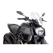 PUIG CUPOLINO NAKED N.G. TOURING REGOLABILE DUCATI DIAVEL 2014-2018 TRASPARENTE PUIG CUPOLINO NAKED N.G. TOURING REGOLABILE DUCATI DIAVEL 2014-2018 TRASPARENTE