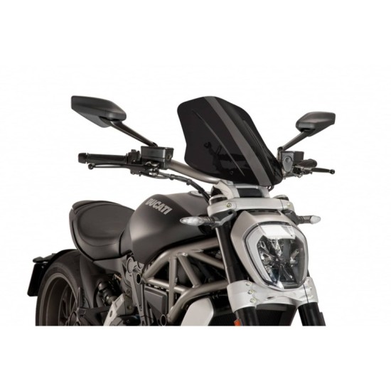 PUIG CUPOLINO NAKED N.G. TOURING REGOLABILE DUCATI X DIAVEL S 2016-2018 FUME SCURO PUIG CUPOLINO NAKED N.G. TOURING REGOLABILE DUCATI X DIAVEL S 2016-2018 FUME SCURO