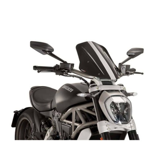PUIG CUPOLINO NAKED N.G. TOURING REGOLABILE DUCATI X DIAVEL S 2016-2018 NERO PUIG CUPOLINO NAKED N.G. TOURING REGOLABILE DUCATI X DIAVEL S 2016-2018 NERO
