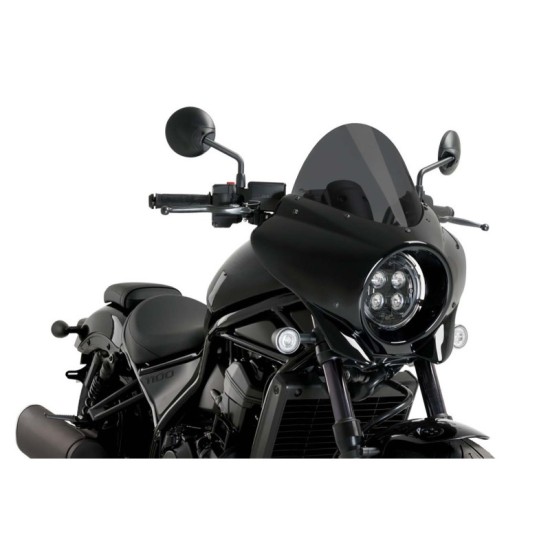 PUIG CUPOLINO SEMICARENATO TOURING MIRAGE HONDA CMX1100 REBEL 2021-2023 FUME SCURO PUIG CUPOLINO SEMICARENATO TOURING MIRAGE HONDA CMX1100 REBEL 2021-2023 FUME SCURO