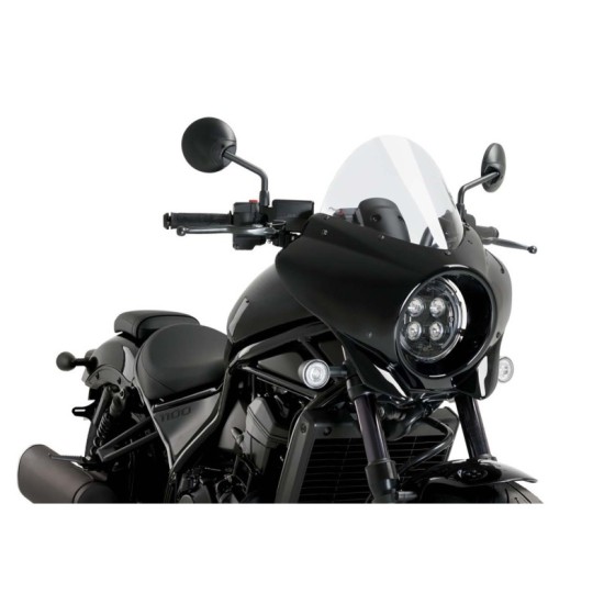 PUIG CUPOLINO SEMICARENATO TOURING MIRAGE HONDA CMX1100 REBEL 2021-2023 TRASPARENTE PUIG CUPOLINO SEMICARENATO TOURING MIRAGE HONDA CMX1100 REBEL 2021-2023 TRASPARENTE