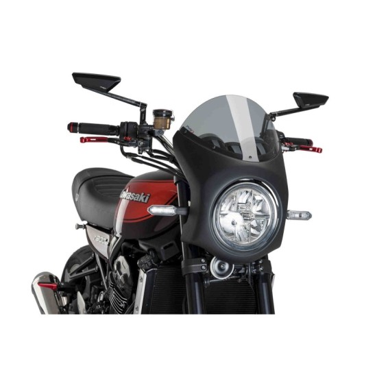 PUIG CUPOLINO SEMICARENATO KAWASAKI Z900RS 2018-2020 FUME CHIARO-NERO PUIG CUPOLINO SEMICARENATO KAWASAKI Z900RS 2018-2020 FUME CHIARO-NERO