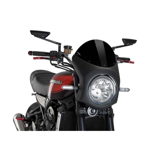 PUIG CUPOLINO SEMICARENATO KAWASAKI Z900RS 2021-2023 NERO-NERO PUIG CUPOLINO SEMICARENATO KAWASAKI Z900RS 2021-2023 NERO-NERO