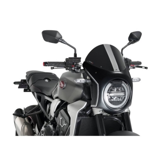 PUIG CUPOLINO SEMICARENATO HONDA CB1000R NEO SPORTS CAFE 2018-2020 NERO-CARBON PUIG CUPOLINO SEMICARENATO HONDA CB1000R NEO SPORTS CAFE 2018-2020 NERO-CARBON