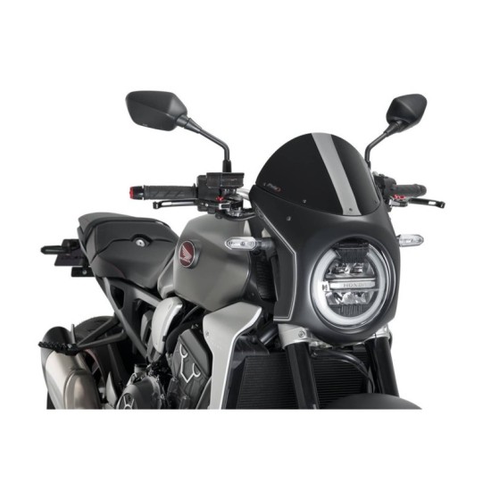 PUIG CUPOLINO SEMICARENATO HONDA CB650R NEO SPORTS CAFE 2019-2023 NERO-NERO PUIG CUPOLINO SEMICARENATO HONDA CB650R NEO SPORTS CAFE 2019-2023 NERO-NERO
