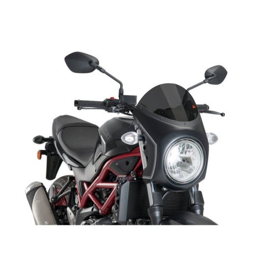PUIG CUPOLINO SEMICARENATO SUZUKI SV650 2016-2023 FUME SCURO-NERO PUIG CUPOLINO SEMICARENATO SUZUKI SV650 2016-2023 FUME SCURO-NERO
