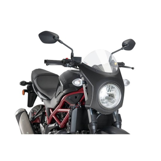 PUIG CUPOLINO SEMICARENATO SUZUKI SV650 2016-2023 TRASPARENTE-CARBON PUIG CUPOLINO SEMICARENATO SUZUKI SV650 2016-2023 TRASPARENTE-CARBON