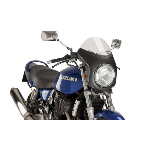 PUIG CUPOLINO SEMICARENATO TRIUMPH SPEED TWIN 2019-2023 FUME CHIARO-CARBON PUIG CUPOLINO SEMICARENATO TRIUMPH SPEED TWIN 2019-2023 FUME CHIARO-CARBON