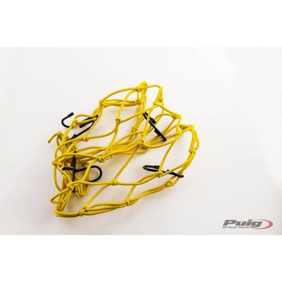 PUIG RETE ELASTICA PORTA-OGGETTI GIALLO - COD. 0788G - Perfetta per portare oggetti nel sellino posteriore. Dimensioni: 350x350 PUIG RETE ELASTICA PORTA-OGGETTI GIALLO - COD. 0788G - Perfetta per portare oggetti nel sellino posteriore. Dimensioni: 350x350