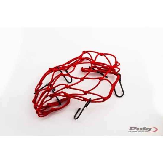 PUIG RETE ELASTICA PORTA-OGGETTI ROSSO - COD. 0788R - Perfetta per portare oggetti nel sellino posteriore. Dimensioni: 350x350 PUIG RETE ELASTICA PORTA-OGGETTI ROSSO - COD. 0788R - Perfetta per portare oggetti nel sellino posteriore. Dimensioni: 350x350