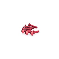 PUIG KIT VITI ANODIZZATE ROSSO - COD. 0550R - Testa tonda, cava esagonale. Blister da 6 pezzi. Misura M5 x 20 mm.
