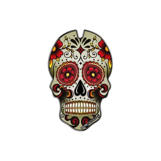 PUIG ADESIVI PROTEZIONE SERBATOIO MODELLO SKULL ROSSO - COD. 3673R -  Protegge la moto da graffi e raggi UV.