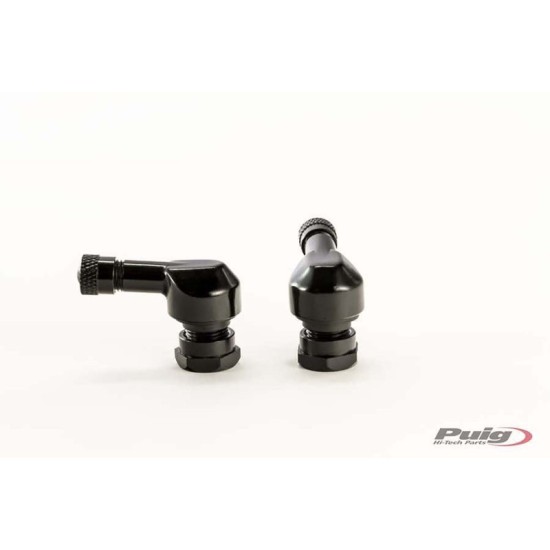 PUIG VALVOLE A 90 gradi PER PNEUMATICI TUBELESS COLORE NERO - Diametro: 11.3 mm - COD. 5591N