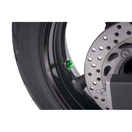 PUIG VALVOLE A 90 gradi PER PNEUMATICI TUBELESS COLORE VERDE - Diametro: 8.3 mm - COD. 8100V