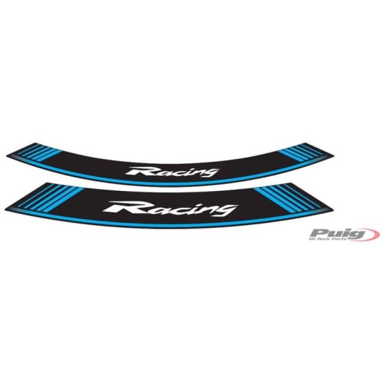 PUIG ADESIVI CERCHI RACING BLU - Il set consiste di 8 strisce adesive cerchi da 14 e 21" - COD. 5531A"