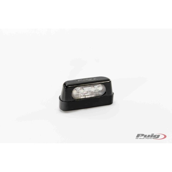 PUIG LUCI TARGA MODELLO MIG COLORE NERO - Luce targa led. Materiale: plastica - Dimensioni: 56x26 mm - Omologato T.U.V. - COD.