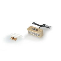 PUIG LUCE TARGA LED COLORE ORO - Materiale: alluminio CNC ricavato dal pieno - Dimensioni: 45x20 mm - Omologato - COD. 4136O