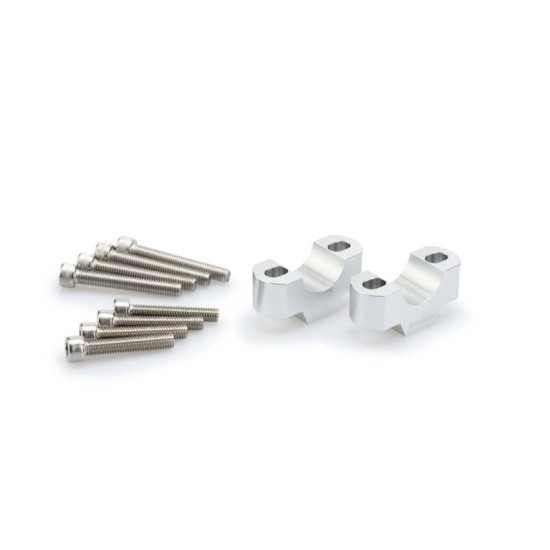PUIG RISERS PER MANUBRI APRILIA TUONO 2021-2023 SILVER PUIG RISERS PER MANUBRI APRILIA TUONO 2021-2023 SILVER