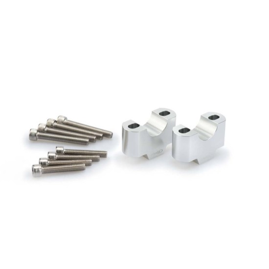 PUIG RISERS PER MANUBRI APRILIA TUONO 2021-2023 SILVER PUIG RISERS PER MANUBRI APRILIA TUONO 2021-2023 SILVER