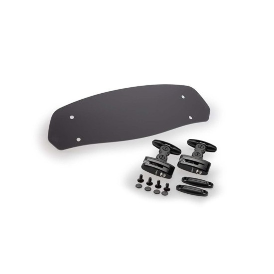 PUIG DEFLETTORE FISSAGGIO ATTRAVERSO CLIP-ON FUME SCURO - Dimensioni (HxL): 102x325 mm. Interasse attacchi: 222 mm. Non PUIG DEFLETTORE FISSAGGIO ATTRAVERSO CLIP-ON FUME SCURO - Dimensioni (HxL): 102x325 mm. Interasse attacchi: 222 mm. Non