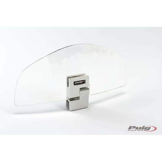 PUIG DEFLETTORE FISSAGGIO ATTRAVERSO CLIP-ON TRASPARENTE - Dimensioni (HxL): 79x186 mm. - Non necessita foratura - COD. 4639W PUIG DEFLETTORE FISSAGGIO ATTRAVERSO CLIP-ON TRASPARENTE - Dimensioni (HxL): 79x186 mm. - Non necessita foratura - COD. 4639W