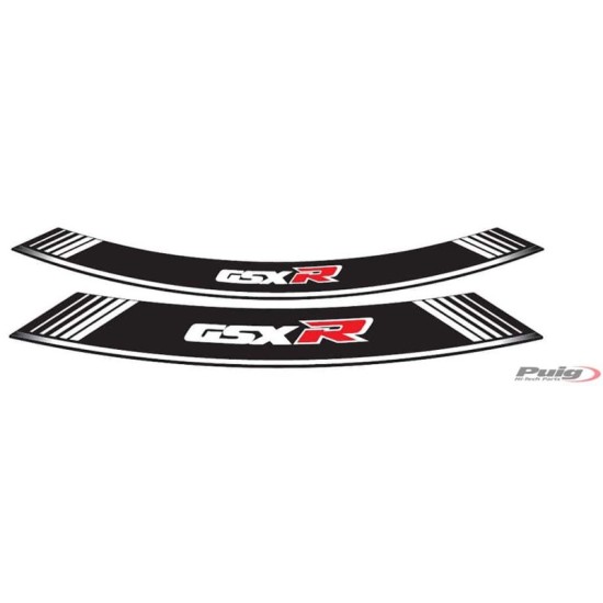 PUIG ADESIVI CERCHI SUZUKI GSX-R BIANCO - Il set consiste di 8 strisce adesive - COD. 5525B PUIG ADESIVI CERCHI SUZUKI GSX-R BIANCO - Il set consiste di 8 strisce adesive - COD. 5525B